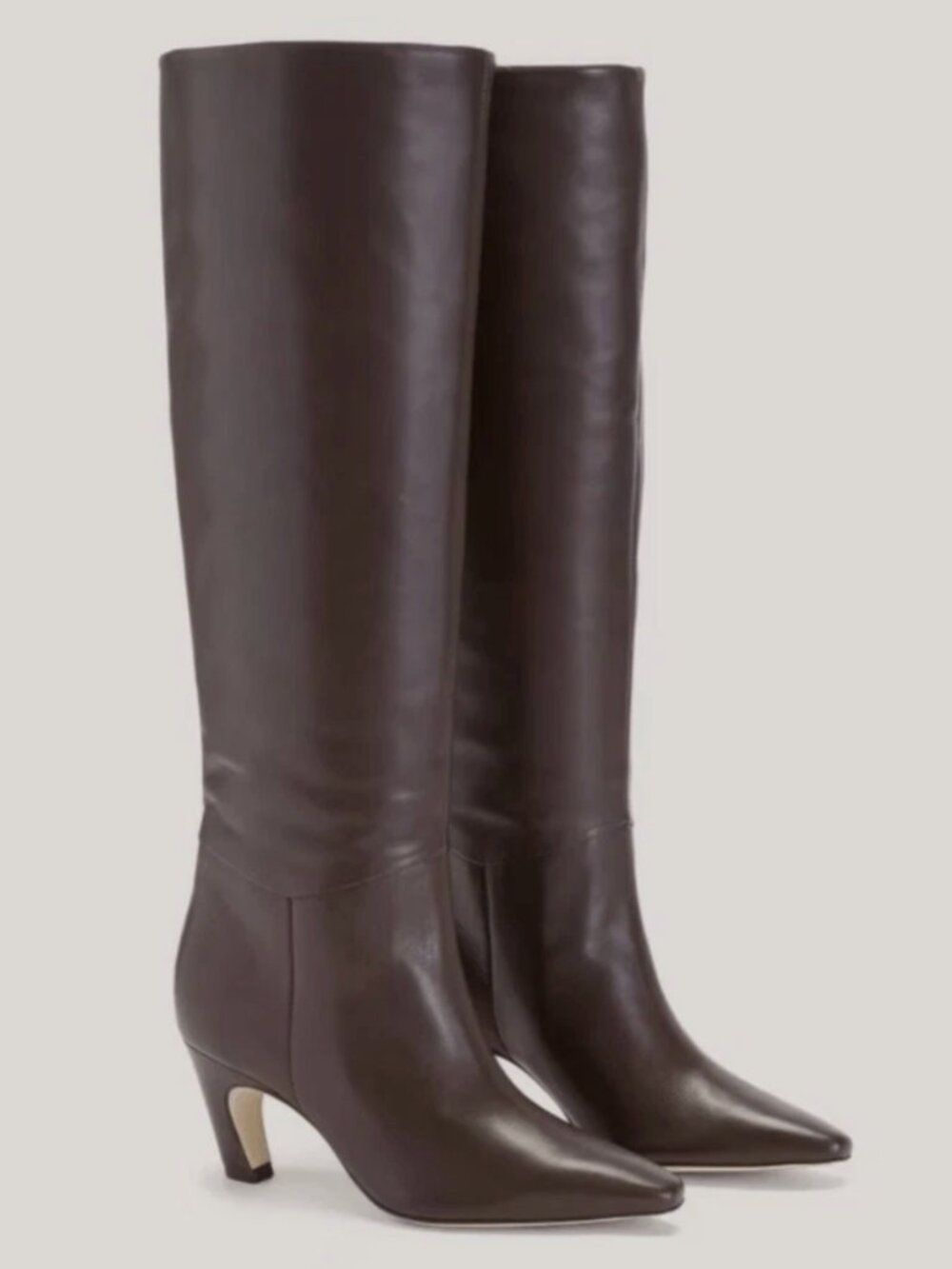 Everlane The Knee-High Banana Heel Boot in brown leather size 10.5 new